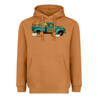 Meerkat pumpkin farm truck no background Heavyweight Hoodie - Jasminsmagicworld