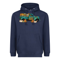 Navy pumpkin farm truck no background Heavyweight Hoodie - Jasminsmagicworld
