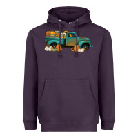 Plum pumpkin farm truck no background Heavyweight Hoodie - Jasminsmagicworld