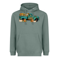 Sage pumpkin farm truck no background Heavyweight Hoodie - Jasminsmagicworld