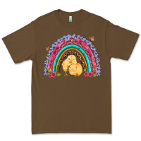 Cacao easter flowers and butterfly with chicks rainbow Premium Tee - Artiststas