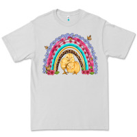 Dove Grey easter flowers and butterfly with chicks rainbow Premium Tee - Artiststas