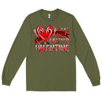 Army Green daddy is valentine Long Sleeve Tee - RacoonDesign