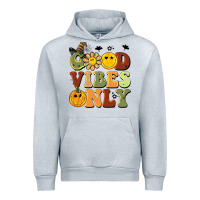 Heather Grey halloween good vibes only Urban Hoodie - BarkalooDesign