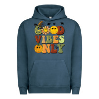 Pigment Midnight Navy halloween good vibes only Urban Hoodie - BarkalooDesign