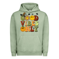 Pigment Oil Green halloween good vibes only Urban Hoodie - BarkalooDesign