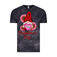 Cloud Black happy valentine's day gnomes with sunflower Vintage Tee - RanaPortraitStore