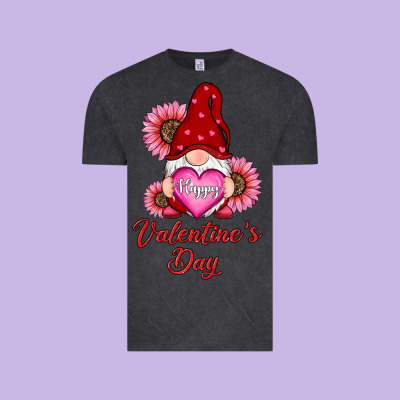 Happy Valentine's Day Gnomes With Sunflower Vintage Tee Designed By Ranaportraitstore