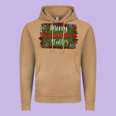Merry Christmas Y'all Vintage Hoodie Designed By Ranaportraitstore