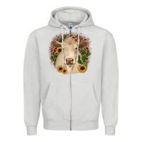 Dove Grey charolais leopard cactus sunflower Zipper Hoodie - JahusDesignShop