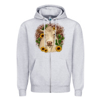 Heather Grey charolais leopard cactus sunflower Zipper Hoodie - JahusDesignShop