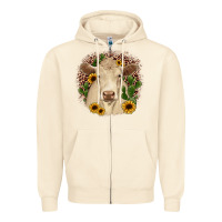 Sandshell charolais leopard cactus sunflower Zipper Hoodie - JahusDesignShop