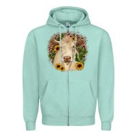 Seafoam charolais leopard cactus sunflower Zipper Hoodie - JahusDesignShop
