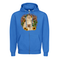True Royal charolais leopard cactus sunflower Zipper Hoodie - JahusDesignShop