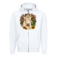 White charolais leopard cactus sunflower Zipper Hoodie - JahusDesignShop