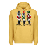 Antique Gold Nuts About Christmas Premium Hoodie - MaliasSmallBusiness