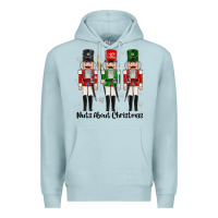 Blue Mist Nuts About Christmas Premium Hoodie - MaliasSmallBusiness