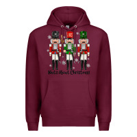 Burgundy Nuts About Christmas Premium Hoodie - MaliasSmallBusiness