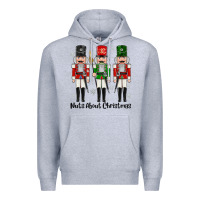 Heather Grey Nuts About Christmas Premium Hoodie - MaliasSmallBusiness