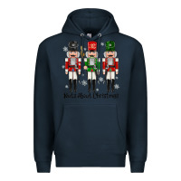 Navy Nuts About Christmas Premium Hoodie - MaliasSmallBusiness