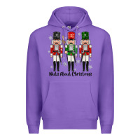 Purple Nuts About Christmas Premium Hoodie - MaliasSmallBusiness