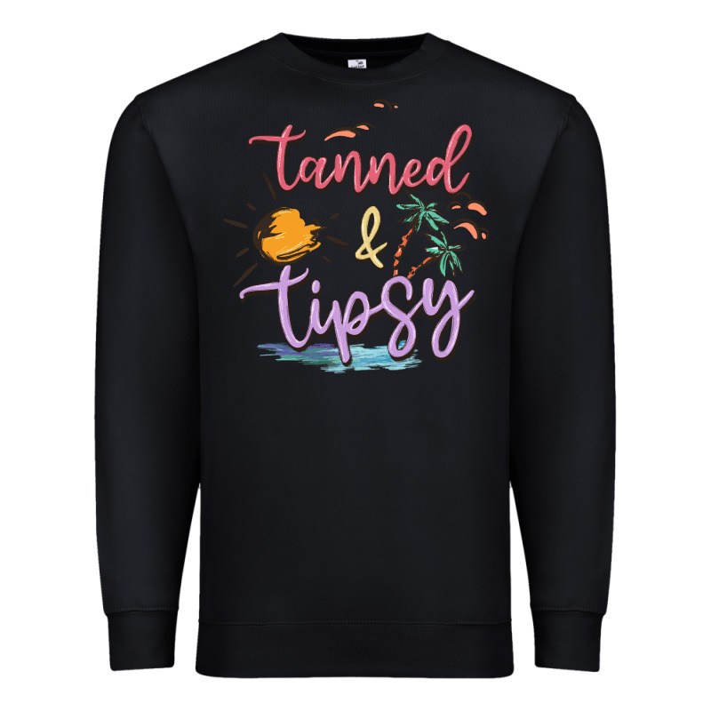 Tanned And Tipsy Premium Sweatshirt by MaliasSmallBusiness | Teevron