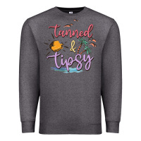 Charcoal Heather tanned and tipsy Premium Sweatshirt - MaliasSmallBusiness