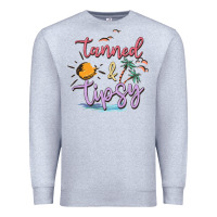 Heather Grey tanned and tipsy Premium Sweatshirt - MaliasSmallBusiness