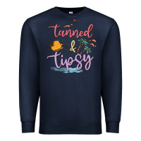 Navy tanned and tipsy Premium Sweatshirt - MaliasSmallBusiness