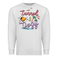 Oatmeal Heather tanned and tipsy Premium Sweatshirt - MaliasSmallBusiness
