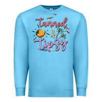 Ocean Blue tanned and tipsy Premium Sweatshirt - MaliasSmallBusiness