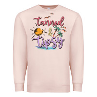 Pale Pink tanned and tipsy Premium Sweatshirt - MaliasSmallBusiness