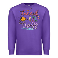 Purple tanned and tipsy Premium Sweatshirt - MaliasSmallBusiness