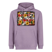 Lavender cowhide sunflowers candy canes Heavyweight Hoodie - Jasminsmagicworld