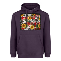Plum cowhide sunflowers candy canes Heavyweight Hoodie - Jasminsmagicworld