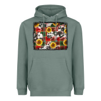 Sage cowhide sunflowers candy canes Heavyweight Hoodie - Jasminsmagicworld