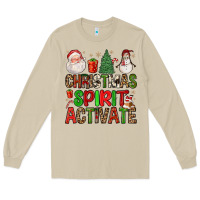 Mushroom christmas spirit activate Long Sleeve Tee - FaDigitalArtStudio