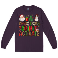 Plum christmas spirit activate Long Sleeve Tee - FaDigitalArtStudio