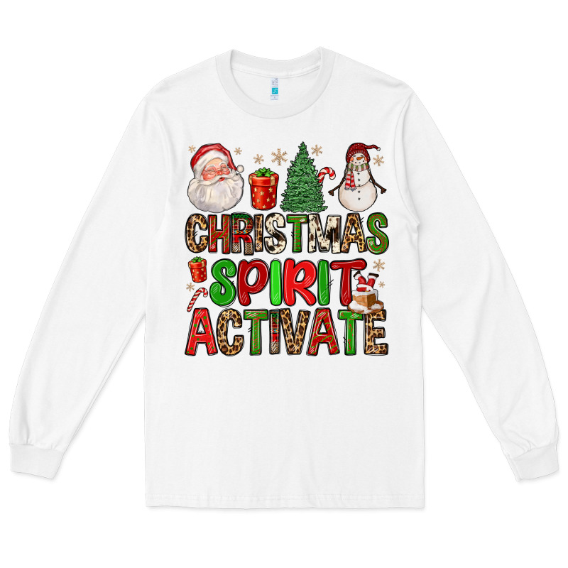 Christmas Spirit Activate Long Sleeve Tee by FaDigitalArtStudio | Teevron