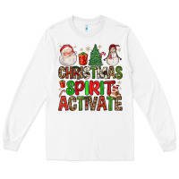 White christmas spirit activate Long Sleeve Tee - FaDigitalArtStudio