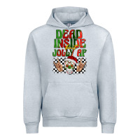Heather Grey dead inside but jolly af Urban Hoodie - BarkalooDesign