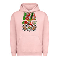 Pigment Salmon dead inside but jolly af Urban Hoodie - BarkalooDesign