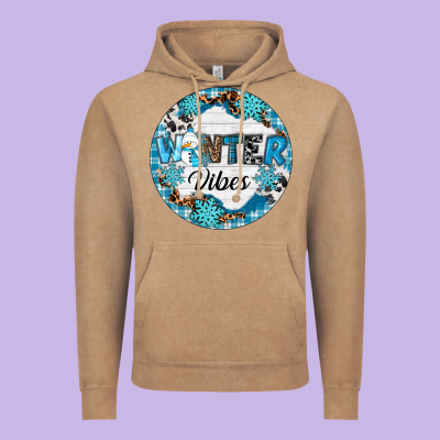 Winter Vibes Vintage Hoodie Designed By Ranaportraitstore