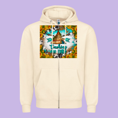 Teaching My Tribe Tumbler Zipper Hoodie Designed By Bundleandbundleshop