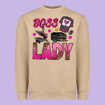 Boss Lady Heavyweight Sweatshirt Designed By Texasbilliewilder