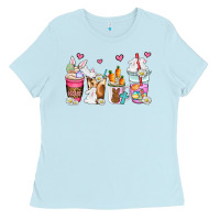 Baby Blue easter coffee cups Ladies Tee - AdoDesignShop