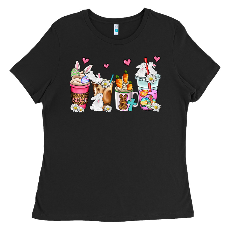 Easter Coffee Cups Ladies Tee by AdoDesignShop | Teevron