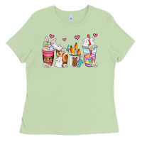Matcha easter coffee cups Ladies Tee - AdoDesignShop