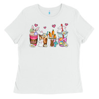 White easter coffee cups Ladies Tee - AdoDesignShop