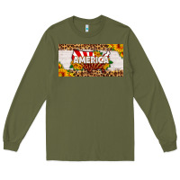 Army Green america map sunflower license plate Long Sleeve Tee - HRA Design Shop